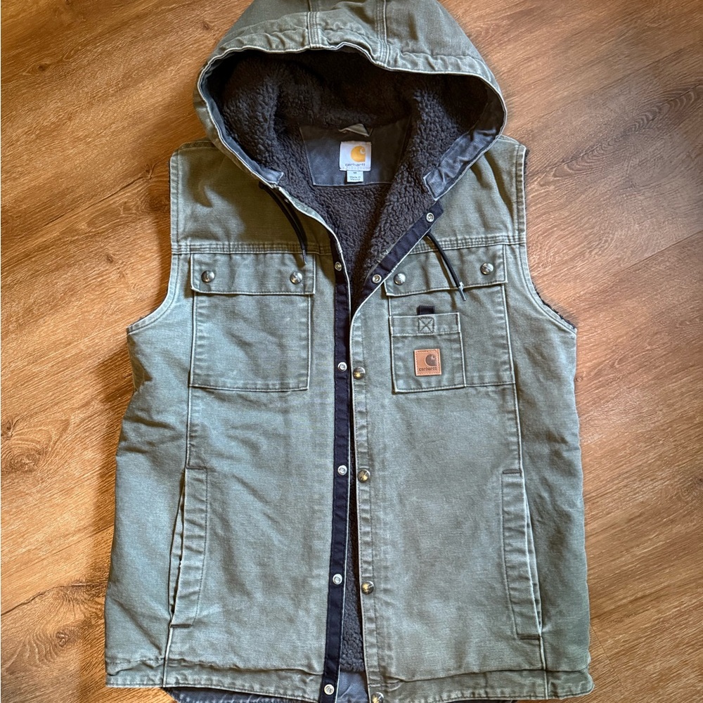 Carhartt Olive Hooded Vest
